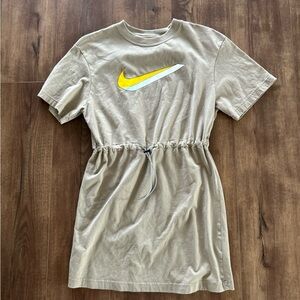 Nike T-Shirt Dress with Yellow Logo